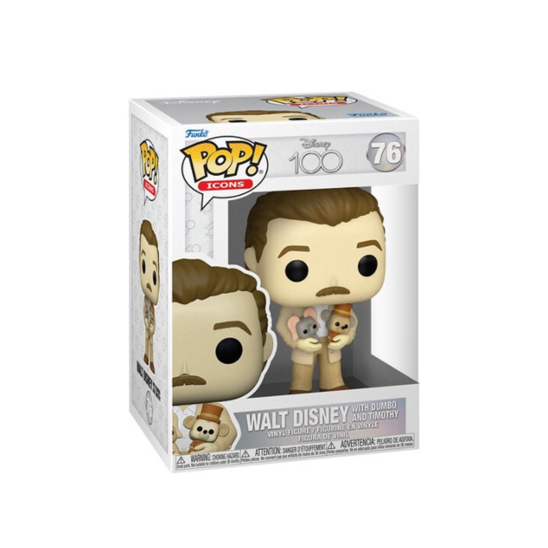 FUNKO POP! ICONS: Disney's 100th - Walt Disney (With Dumbo and Timothy)